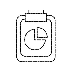 office business clipboard diagram chart financial vector illustration