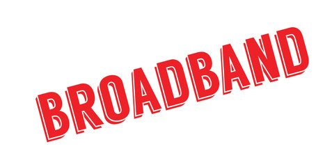 Broadband rubber stamp. Grunge design with dust scratches. Effects can be easily removed for a clean, crisp look. Color is easily changed.