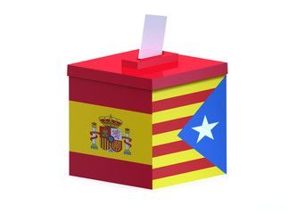 Spanish election ballot box Catalonia