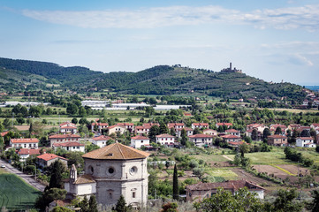 Fototapeta na wymiar La Valle Verde in the city of Castiglion Fiorentino in Tuscany - Italy
