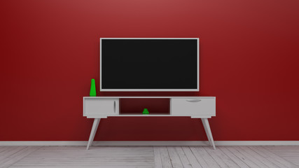 TV display 3D rendering
