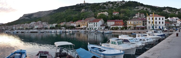 Baska berth, mole, pier, Krk island, Croatia