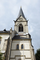 Fototapeta na wymiar Evangelische Kirche in Bischofsgrün