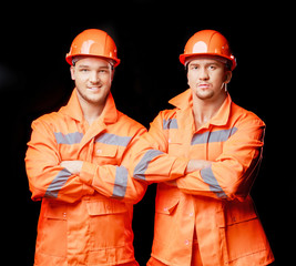 workers in uniform