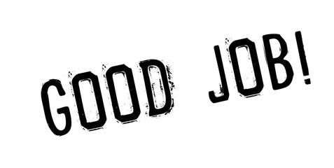 Good Job rubber stamp. Grunge design with dust scratches. Effects can be easily removed for a clean, crisp look. Color is easily changed.