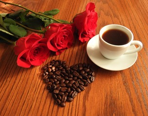 coffee and roses