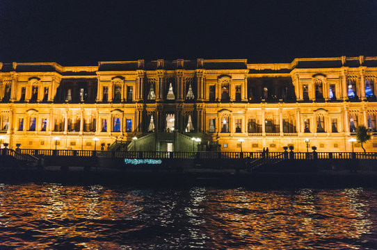 Ciragan palace at night