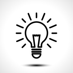Light bulb idea vector logo template. Corporate icon such as logotype