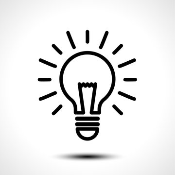 Light bulb idea vector logo template. Corporate icon such as logotype