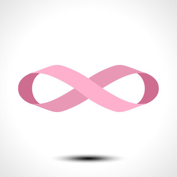 Ribbon in shape limitless, Infinity symbol for logo design. Vector illustration