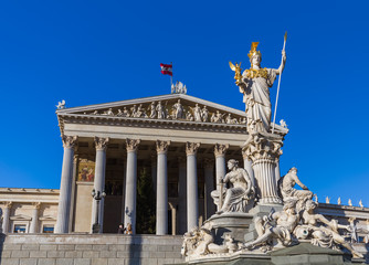 Fototapeta na wymiar Parliament in Vienna Austria