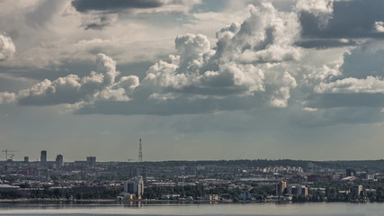View of Petrozavodsk from the opposite shore. Karelia
