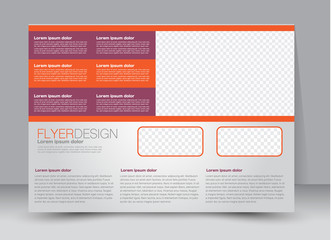 Flyer, brochure, billboard template design landscape orientation for education, presentation, website. Red and orange color. Editable vector illustration.