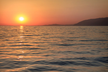 Obraz premium sunset in the black sea town of Gagra