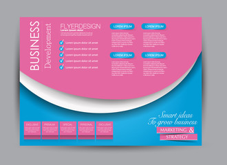 Flyer, brochure, billboard template design landscape orientation for education, presentation, website. Editable vector illustration.