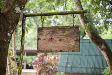 blank wood sign board