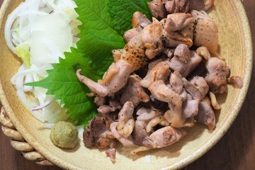 地鶏の炭火焼