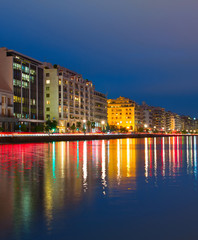 Fototapeta na wymiar Thessaloniki quayside at twilight, Greece