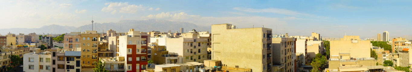 Tehran panorama at sunset. Iran