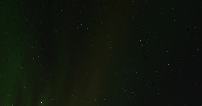 Time lapse clip of Polar Light or Northern Light (Aurora Borealis) in the night sky over the Lofoten