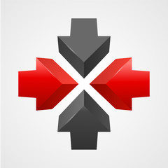 Arrows icon vector template.