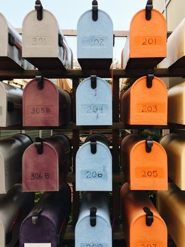 Colorful Mailboxes