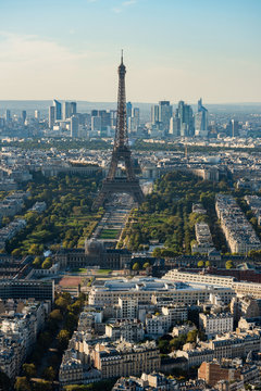 View of Paris with the Eiffel Tower in the distance