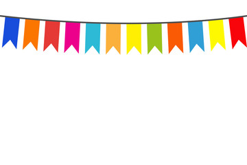 Obraz premium Celebration pennants. Vector illustration.