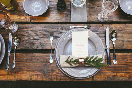 Beautifully Decorated Dinner Table