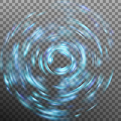 Abstract glowing ring on transparent backfround. EPS 10 vector
