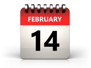 3d 14 february calendar
