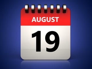 3d 19 august calendar