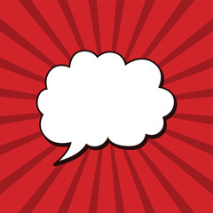 chat bubble retro cartoon vector art