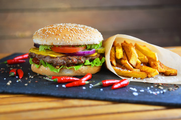 Tasty hamburger