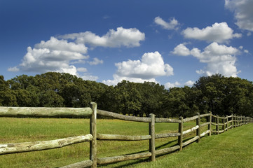 Fototapeta na wymiar Rural Wooden Fence