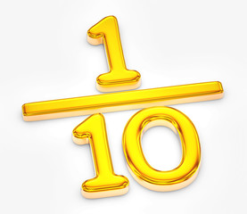 Golden score of one out of ten illustration