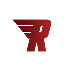 Obraz premium initial alphabet letter wing template