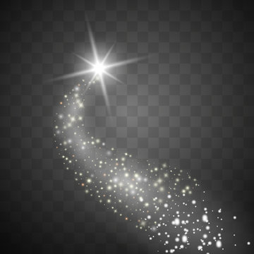 Vector glowing stars effect , lights and bursts sparkles with sparkles isolated on transparent background