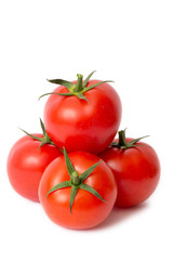 Tomaten freigestellt auf weißem Hintergrund