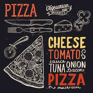 Pizza poster for restaurant.