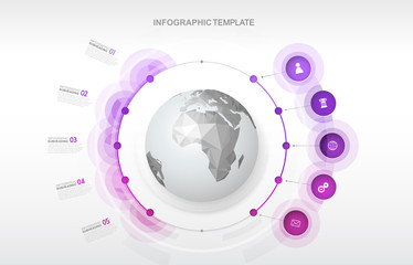 Infographic startup milestones time line vector template.