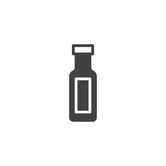 Ketchup bottle icon vector, filled flat sign, solid pictogram isolated on white. Symbol, logo illustration.