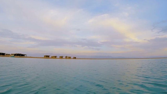 Blue Lagoon Red Sea. Picture of red sea water surface blue lagoon and mountains of the Red Sea, Dahab, Egypt.