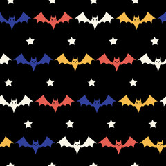 Naklejka premium Halloween bat pattern