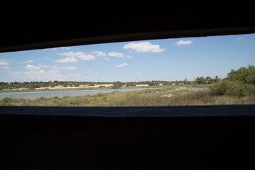 View from the observation hut in the nature reserve Oasi Faunistica di Vendicari