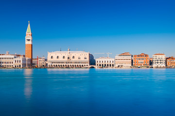 Fototapeta na wymiar Venice cityscape, Italy. Long exposure photography. View of The San Marco Square