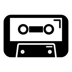 Cassete tape icon , simple style