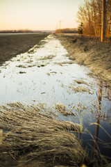 water in ditch