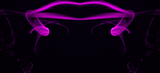 Sexy pink smoke on a black background 