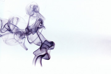Smoke on a white background